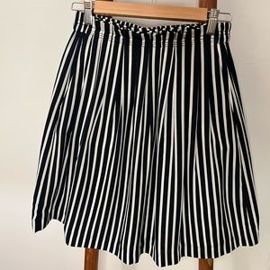 J. Crew Womens A-Line Skirt - Striped Pleated Paper bag Waist Lined